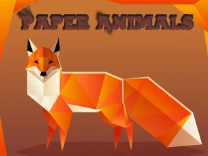 Par de animales de papel